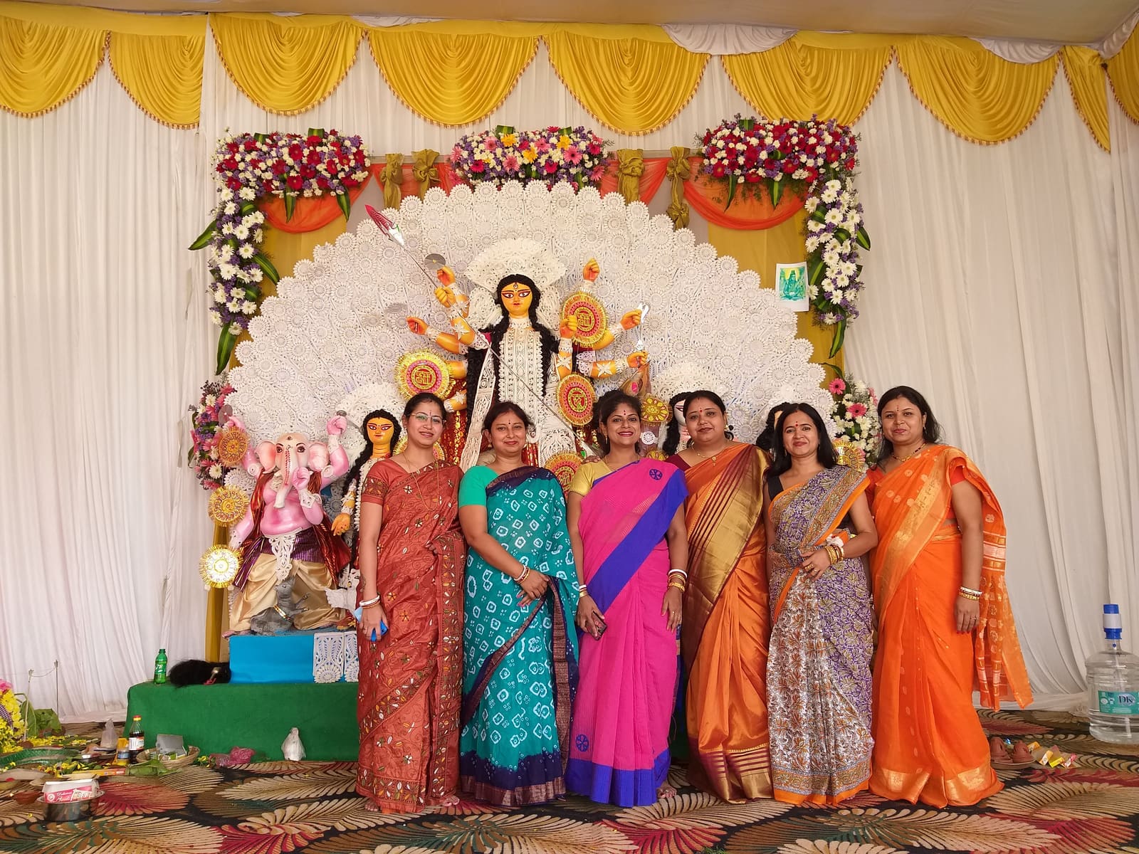 VBA members with the Durga idol