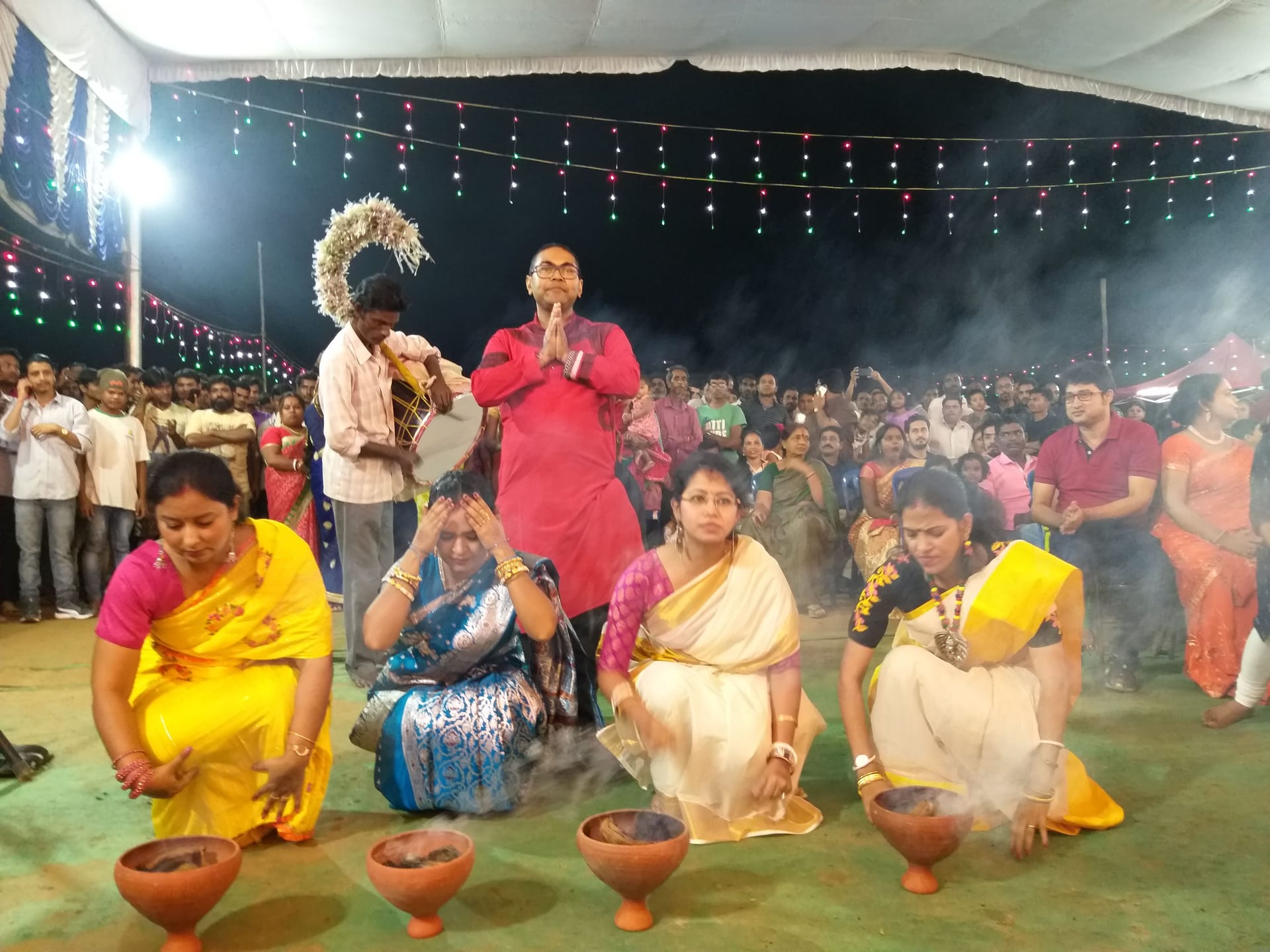VBA community gathered together for aarati at Durga Puja